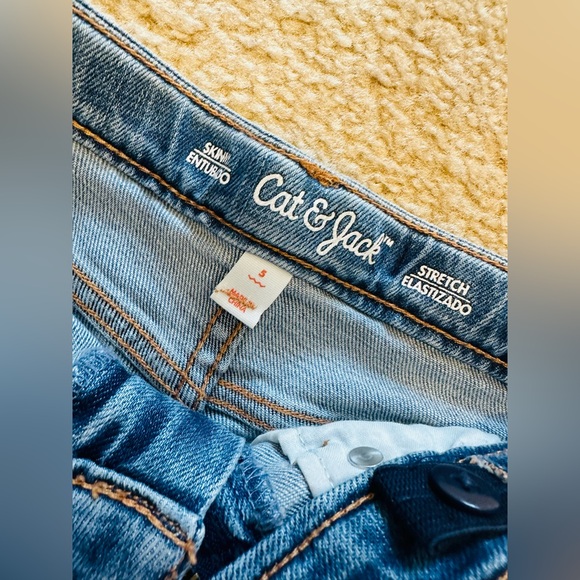 NWOT Cat & Jack Sparkle patch skinny jeans size 5 - Picture 2 of 5